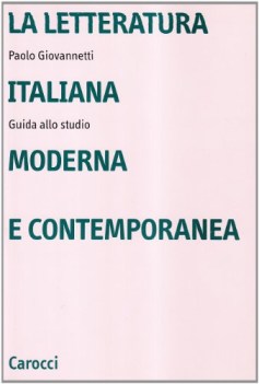 letteratura italliana moderna e contemporanea