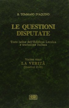 questioni disputate vol.3 la verit (questioni 21-29)