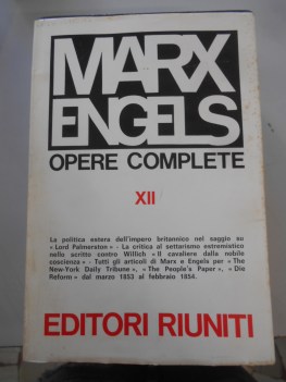 marx engels opere complete XII 1853 1854