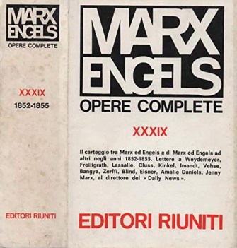 marx engels opere complete XXXIX 1852 1855